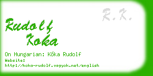 rudolf koka business card